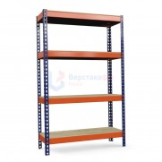 Стеллаж металлический Профи-Т 2000x1540x455 мм. Полки: фанера 4 шт. Стеллаж металлический Профи-Т 2000x1540x455 мм. Полки: фанера 4 шт.